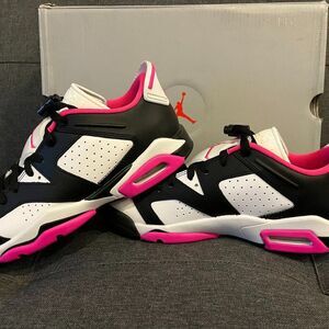 🔥Air Jordan 6 Retro Low Fierce Pink Size 5.5Y / 7 Women | Pink Black White🔥